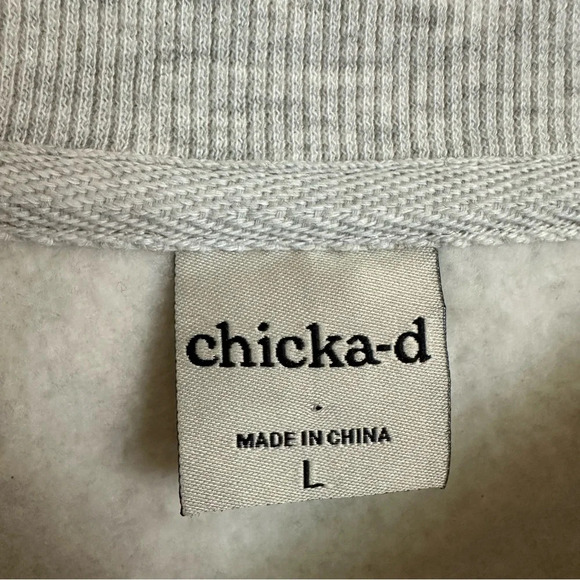 Chicka-d Large Clemson Tigers Short Sleeve Sweatshirt Top Gameday Gray Football - Picture 3 of 4